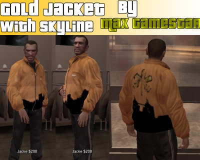 Gold Jacket with Skyline